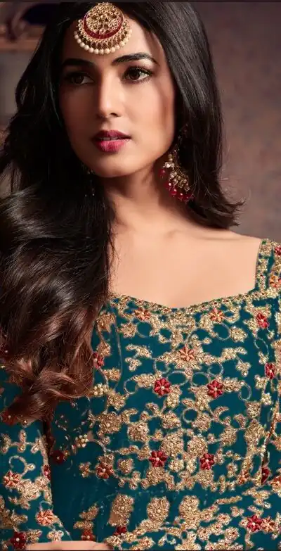 FC 5608 Peacock Blue Color Heavy Net Embroidery Sequence Salwar Suit Wedding, Party, Festive events, etc.  Expected Delivery  4-6 Working Days @3199/- | Jump Suits, Salwar suit, Designer Suits, Casual Suits, Creative suits, Palazzo Suits, Party Wear Suits, Patiala Suits, Straight Suits