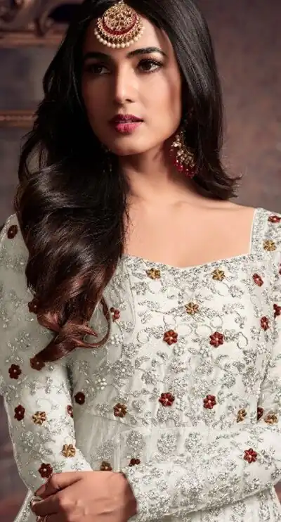 FC 5608 White Color Heavy Net Embroidery Sequence Salwar Suit Wedding, Party, Festive events, etc.  Expected Delivery  4-6 Working Days @3199/- | Jump Suits, Salwar suit, Designer Suits, Casual Suits, Creative suits, Palazzo Suits, Party Wear Suits, Patiala Suits, Straight Suits