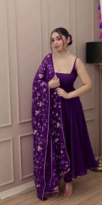 SRK 5128 Violet Color Heavy Faux Georgette With Fully Flair Salwar Suit Wedding, Party, Festive, Events Expected Delivery 4-6 Working Days @ 1899/- | Jump Suits, Salwar suit, Designer Suits, Casual Suits, Creative suits, Palazzo Suits, Party Wear Suits, Patiala Suits, Straight Suits