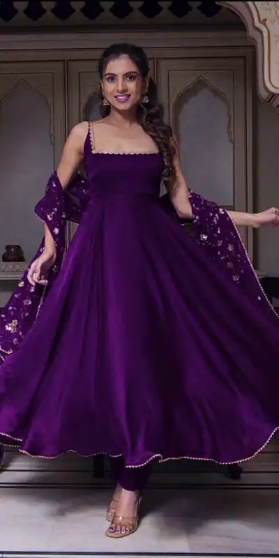 SRK 5128 Violet Color Heavy Faux Georgette With Fully Flair Salwar Suit Wedding, Party, Festive, Events Expected Delivery 4-6 Working Days @ 1899/- | Jump Suits, Salwar suit, Designer Suits, Casual Suits, Creative suits, Palazzo Suits, Party Wear Suits, Patiala Suits, Straight Suits