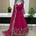 ZF 359 Red Color Georgette Embroidery Sequence Work Gown Casual, Wedding, Party, Festive, Events Etc. Expected Delivery 4-6 Working Days @1999/- | Gowns, Bollywood Gowns, Creative Gowns, Designer Gowns, Embroidered Gowns, Party Wear Gowns