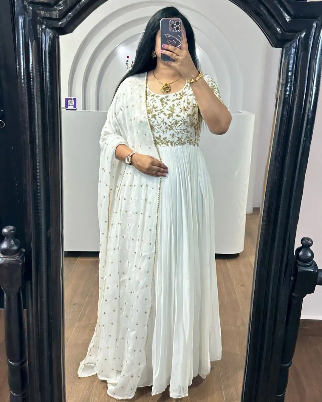 RTC 5725 White Color Chinon Silk Thread Sequence Anarkali Suit Casual, Wedding, Party, Festive, Events. Expected Delivery 4-6 Working Days @1849/- | Anarkali Suits, Bollywood Anarkali, Creative-Anarkali, Designer Anarkali, Embroidered Anarkali, Party Wear Anarkali