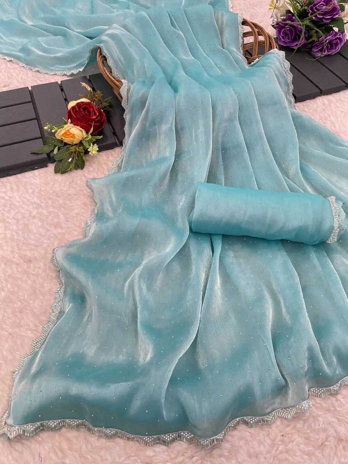 DDH 150 Blue Color Soft Burberry Zimmy choo Silk Sareee Events Casual, Festive, Events ,Expected Delivery  4-6 Working Days @1699/ | Sarees, Bollywood Sarees, Creative Sarees, Designer Sarees, Embroidered Sarees, Ethnic Saree, Modern Digital sarees, Party Wear Sarees