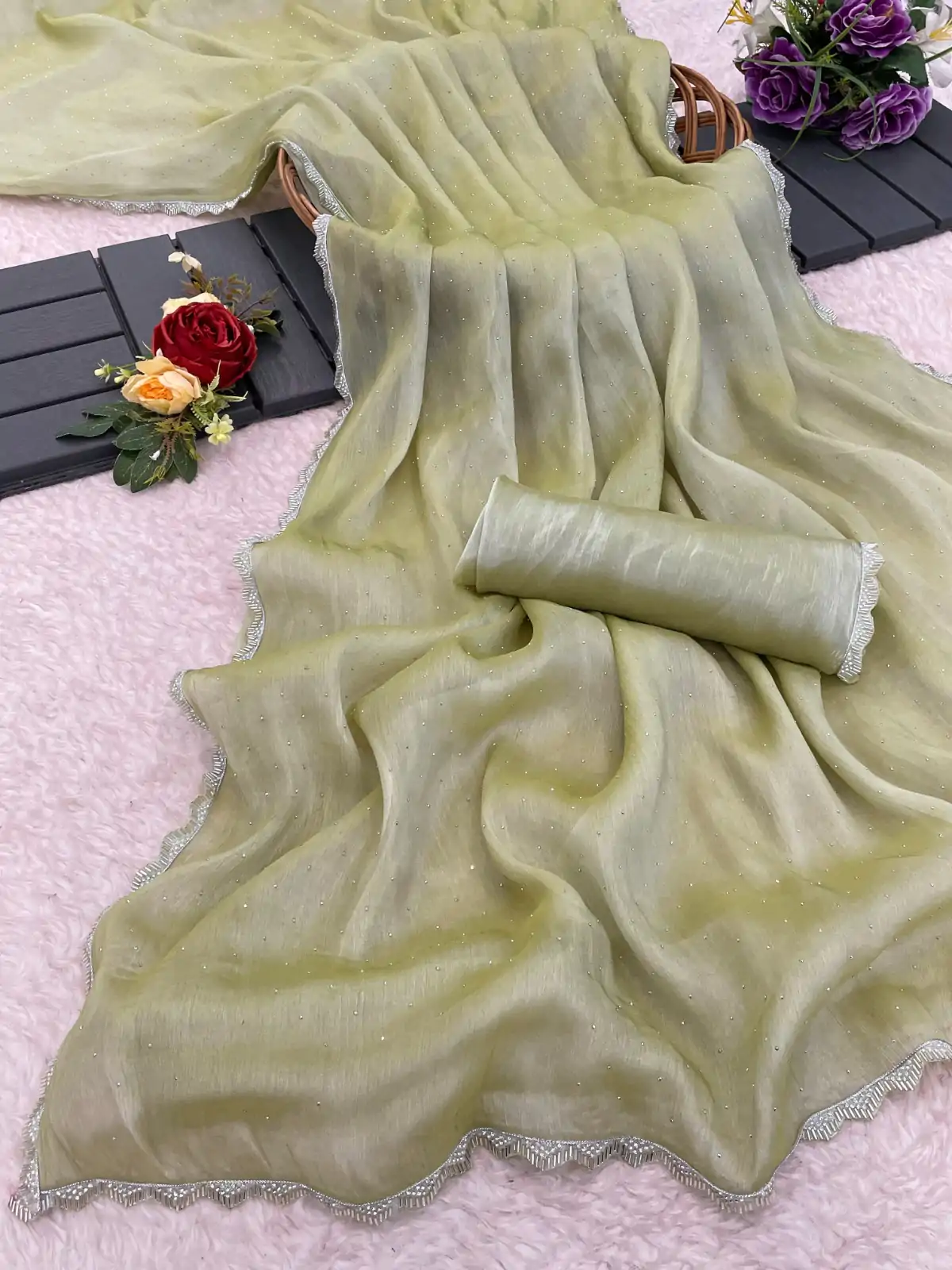 DDH 150 Pista Color Soft Burberry Zimmy choo Silk Sareee Events Casual, Festive, Events ,Expected Delivery  4-6 Working Days @1699/ | Sarees, Bollywood Sarees, Creative Sarees, Designer Sarees, Embroidered Sarees, Ethnic Saree, Modern Digital sarees, Party Wear Sarees