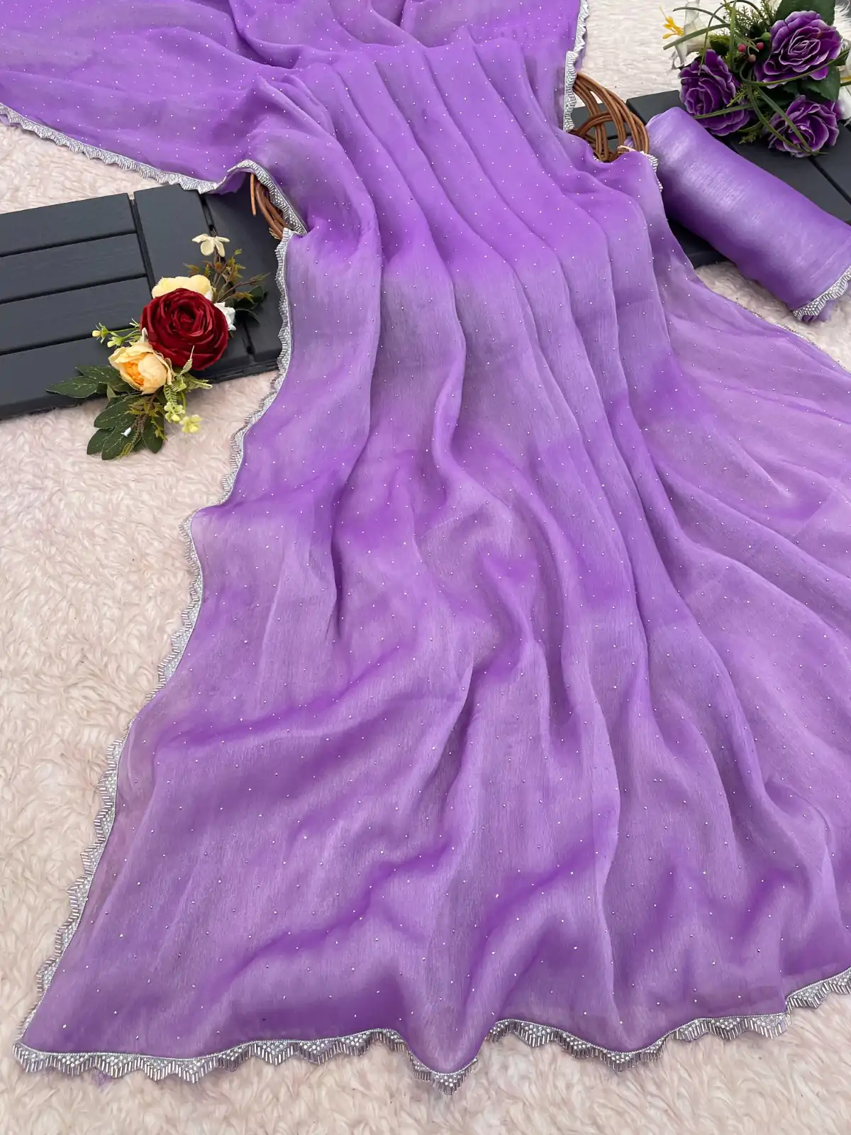 DDH 150 Purple Color Soft Burberry Zimmy choo Silk Sareee Events Casual, Festive, Events ,Expected Delivery  4-6 Working Days @1699/ | Sarees, Bollywood Sarees, Creative Sarees, Designer Sarees, Embroidered Sarees, Ethnic Saree, Modern Digital sarees, Party Wear Sarees