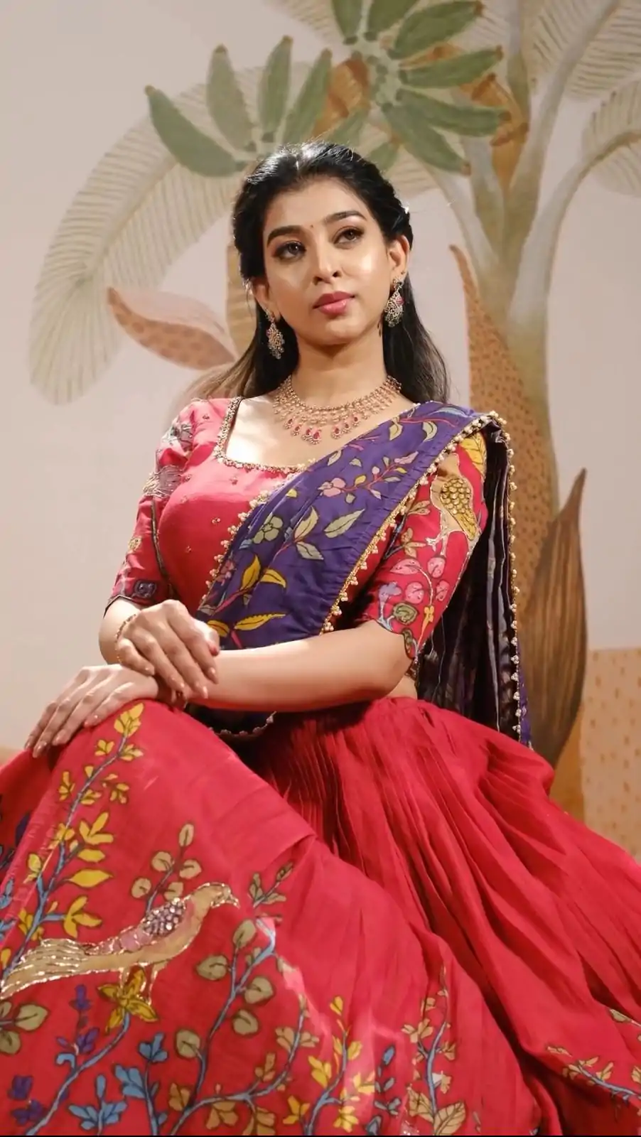 PC 376 Red Color Chant Crepe Kalamkari Printed Lehenga Choli Casual, Party Wear, Events, Festivals Wear Expected Delivery 4-6 Working Days @2099/- | Lehenga, Bollywood Lehenga, Creative Lehenga, Designer Lehenga, Embroidered Lehenga, Party Wear Lehenga