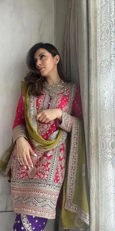 SSR 447 Pink Color Georgette Embroidery Salwar Suit Wedding, Party, Festive, Events Expected Delivery 4-6 Working Days @ 2249/- Only | Salwar suit, Designer Suits, Casual Suits, Creative suits, Party Wear Suits, Straight Suits