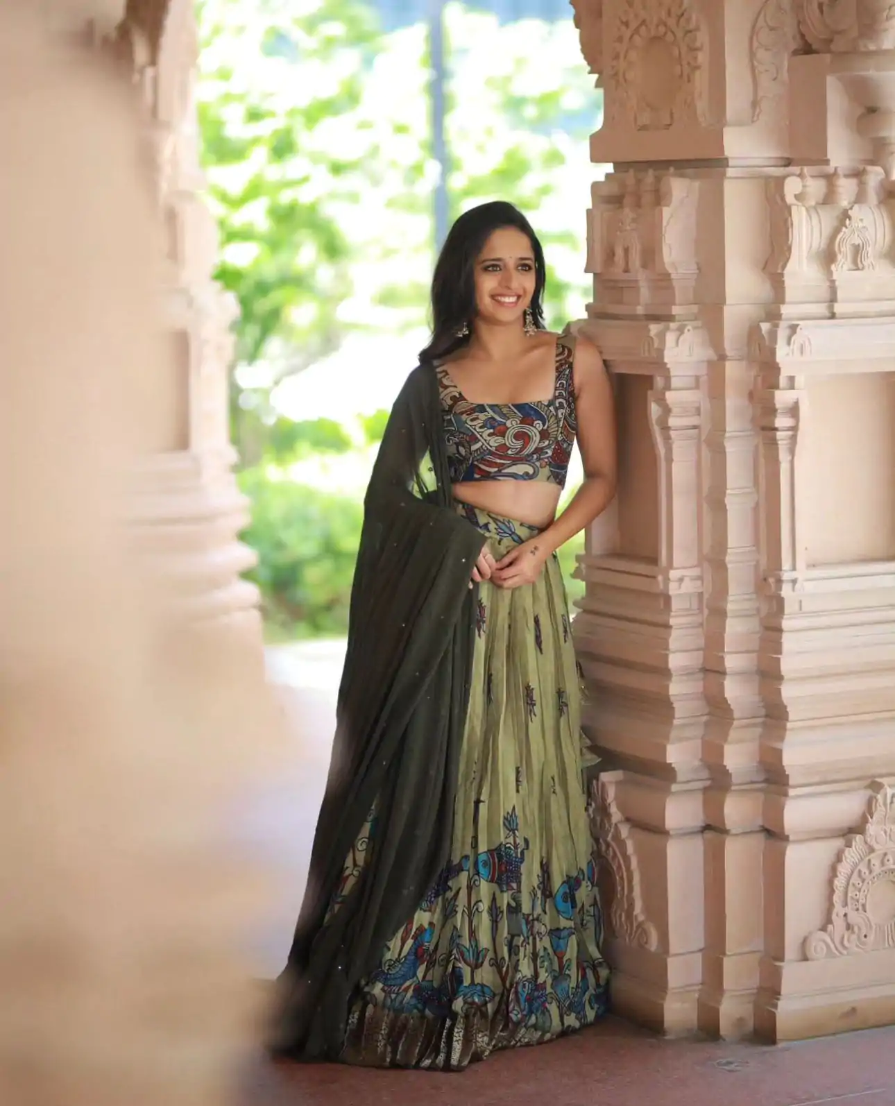 PC 291 Green Color Chant Crepe Kalamkari Printed Lehenga Choli Casual, Party Wear, Events, Festivals Wear Expected Delivery 4-6 Working Days @2049/- | Lehenga, Bollywood Lehenga, Creative Lehenga, Designer Lehenga, Embroidered Lehenga, Party Wear Lehenga