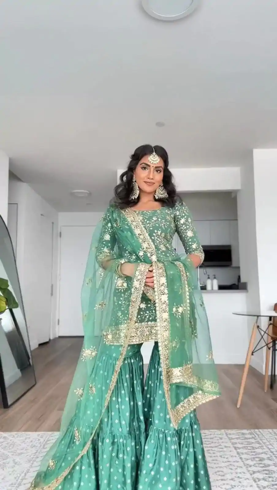 KD 1351 Green Color Satin Thread Sequence Digital Print Salwar Suit Casual, Party, Wedding, Festive, Events Etc.  Expected Delivery 4-6 Working Days @2099/- | Salwar suit, Designer Suits, Casual Suits, Creative suits, Palazzo Suits, Party Wear Suits, Patiala Suits, Straight Suits