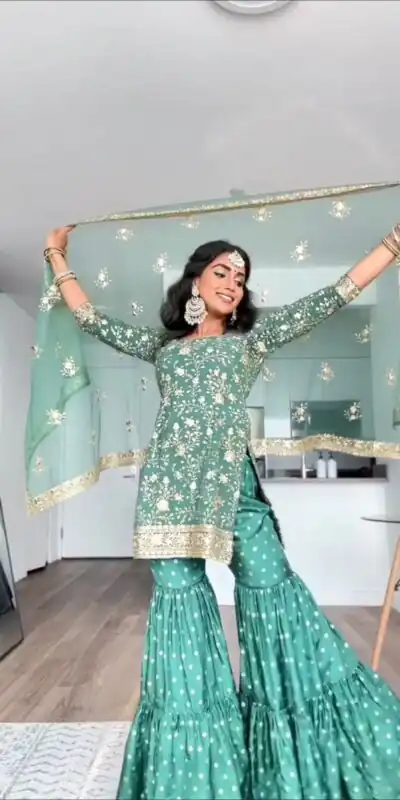 KD 1351 Green Color Satin Thread Sequence Digital Print Salwar Suit Casual, Party, Wedding, Festive, Events Etc. Expected Delivery 4-6 Working Days @2099/- | Salwar suit, Designer Suits, Casual Suits, Creative suits, Palazzo Suits, Party Wear Suits, Patiala Suits, Straight Suits