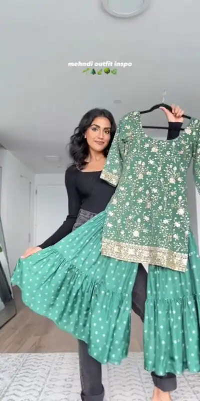 KD 1351 Green Color Satin Thread Sequence Digital Print Salwar Suit Casual, Party, Wedding, Festive, Events Etc. Expected Delivery 4-6 Working Days @2099/- | Salwar suit, Designer Suits, Casual Suits, Creative suits, Palazzo Suits, Party Wear Suits, Patiala Suits, Straight Suits