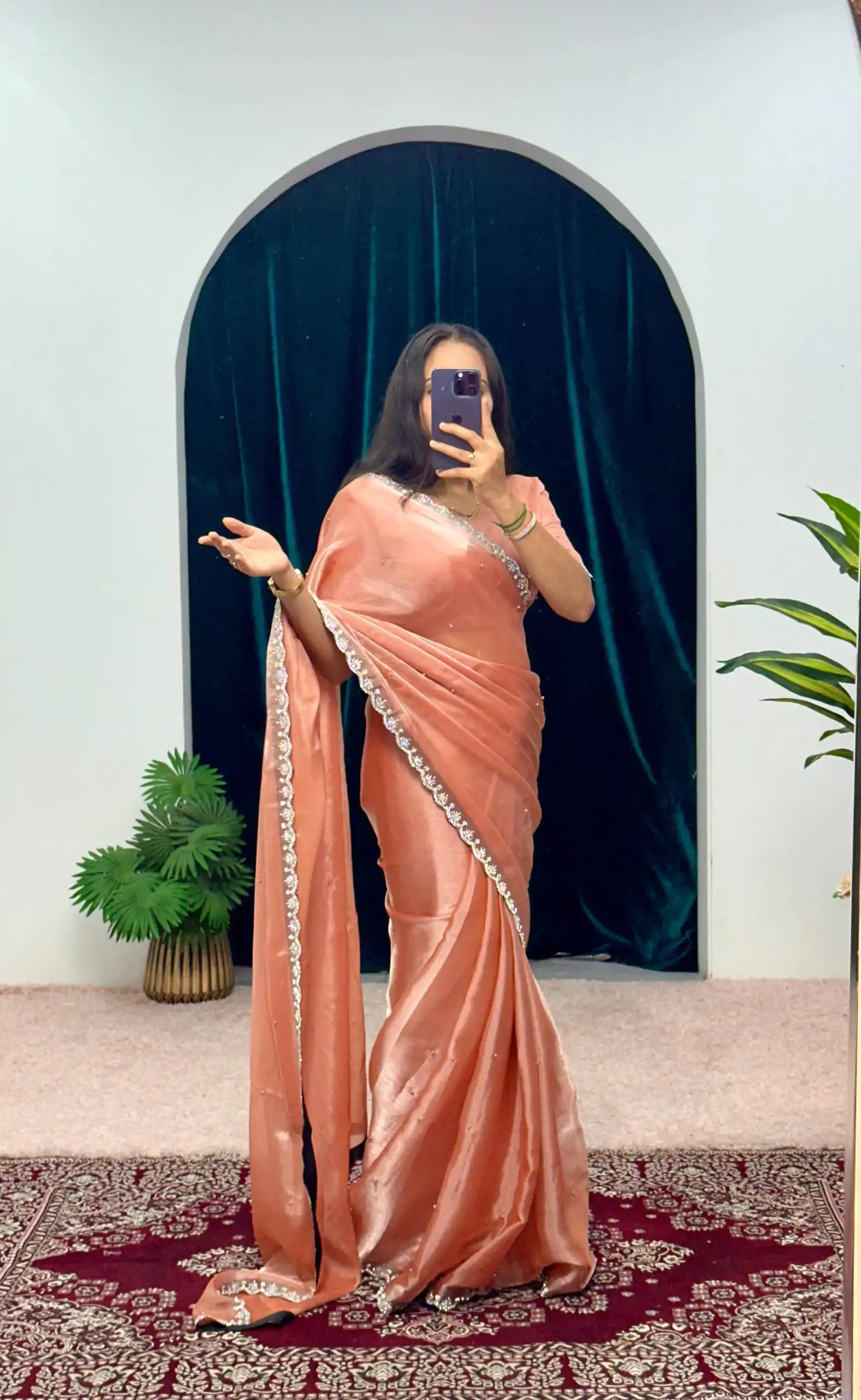 ST 477 Onion Color Burberry Blooming Embroidery Zari Saree Casual, Wedding, Party, Festive, Events Etc. Expected Delivery 4-6 Working Days @1949/- | Sarees, Bollywood Sarees, Creative Sarees, Designer Sarees, Embroidered Sarees, Ethnic Saree, Modern Digital sarees, Party Wear Sarees