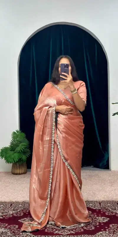 ST 477 Onion Color Burberry Blooming Embroidery Zari Saree Casual, Wedding, Party, Festive, Events Etc. Expected Delivery 4-6 Working Days @1949/- | Sarees, Bollywood Sarees, Creative Sarees, Designer Sarees, Embroidered Sarees, Ethnic Saree, Modern Digital sarees, Party Wear Sarees