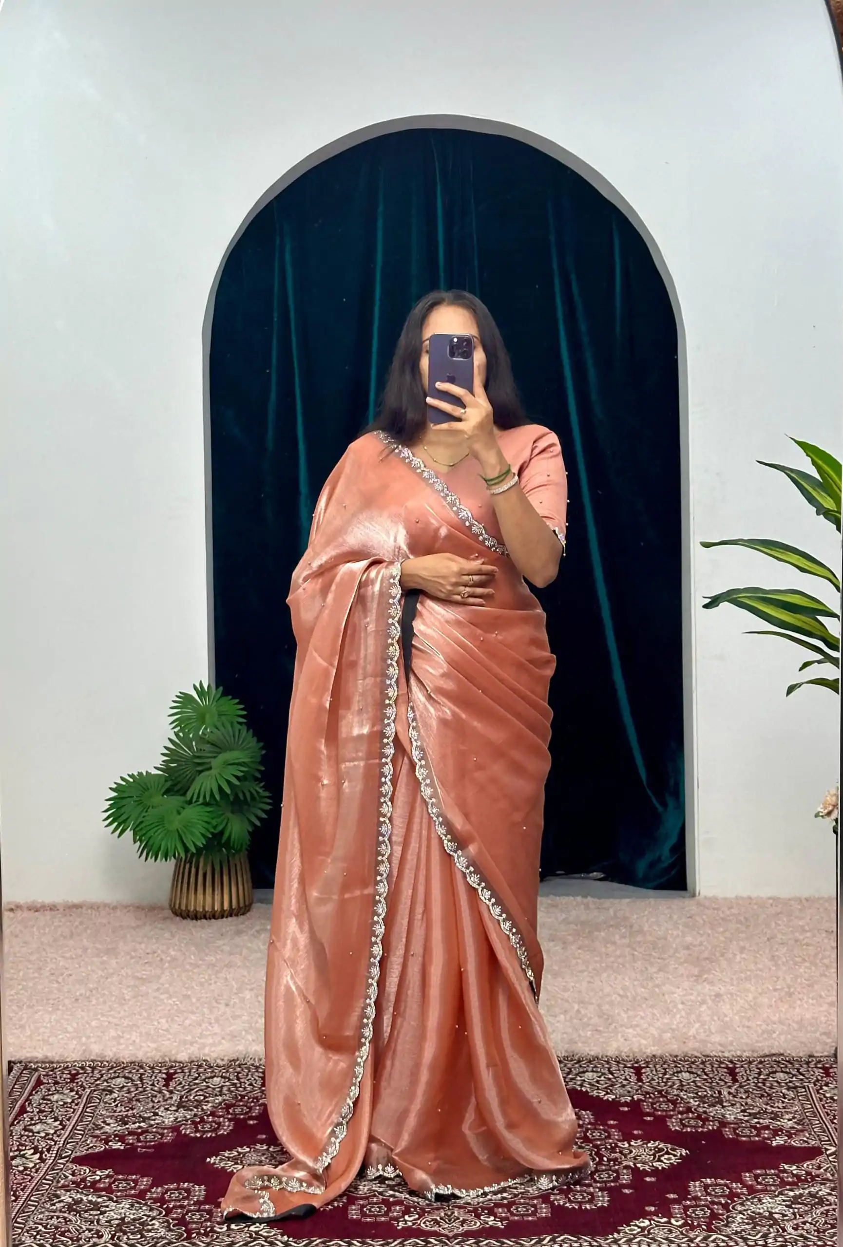 ST 477 Onion Color Burberry Blooming Embroidery Zari Saree Casual, Wedding, Party, Festive, Events Etc. Expected Delivery 4-6 Working Days @1949/- | Sarees, Bollywood Sarees, Creative Sarees, Designer Sarees, Embroidered Sarees, Ethnic Saree, Modern Digital sarees, Party Wear Sarees