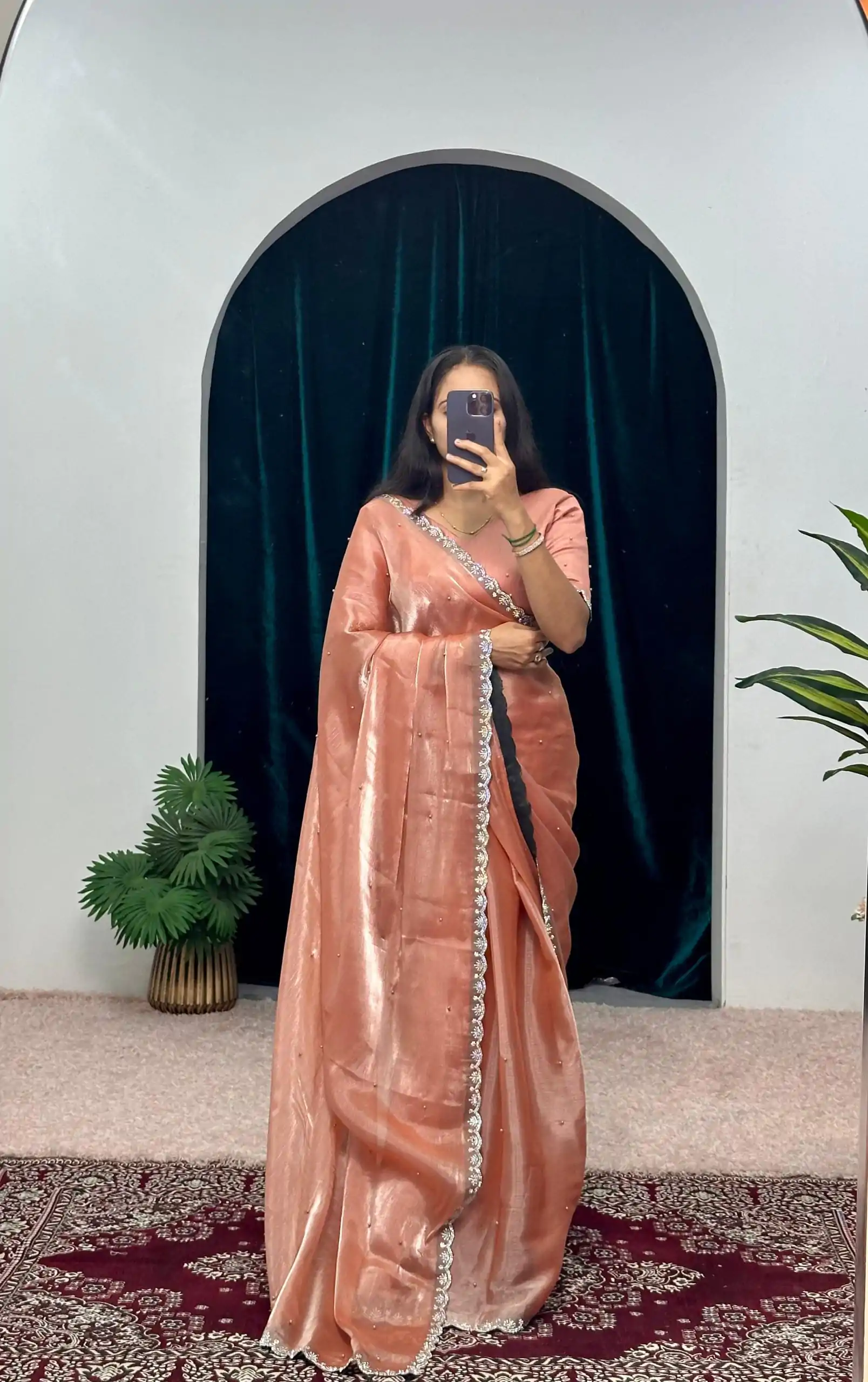 ST 477 Onion Color Burberry Blooming Embroidery Zari Saree Casual, Wedding, Party, Festive, Events Etc. Expected Delivery 4-6 Working Days @1949/- | Sarees, Bollywood Sarees, Creative Sarees, Designer Sarees, Embroidered Sarees, Ethnic Saree, Modern Digital sarees, Party Wear Sarees