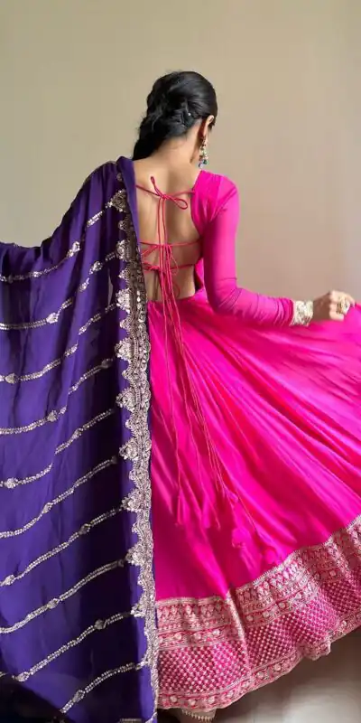 RTC 5734 Pink Color Georgette Thread Sequence Anarkali Suit Casual, Wedding, Party, Festive, Events. Expected Delivery 4-6 Working Days @2149/- | Anarkali Suits, Bollywood Anarkali, Creative-Anarkali, Designer Anarkali, Embroidered Anarkali, Party Wear Anarkali