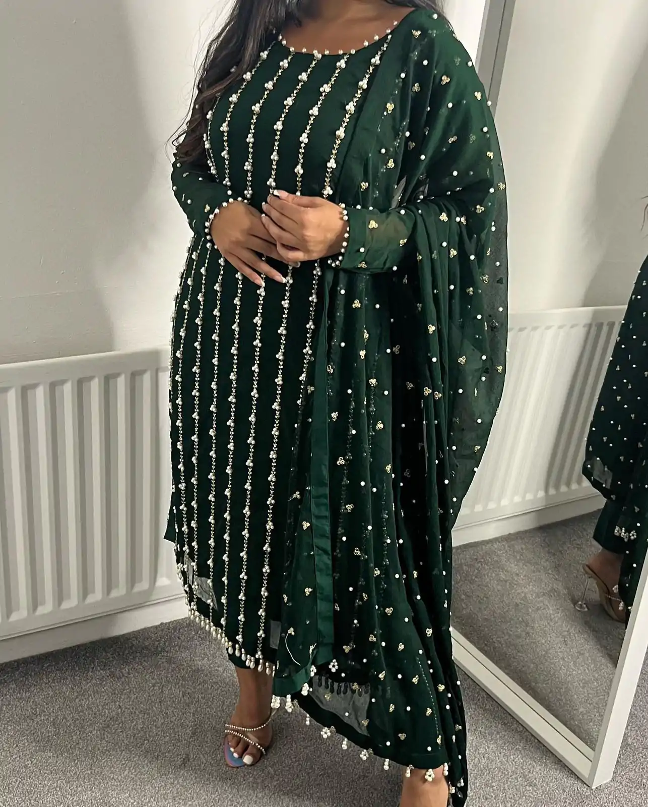 RTC 5731 Green Color Georgette Thread Rivet Moti Salwar Suit Casual, Wedding, Party, Festive, Events. Expected Delivery 4-6 Working Days @2449/- | Kurti, Bollywood Kurti, Creative Kurtis, Designer Kurti, Party Wear Kurti, Selfie Kurti