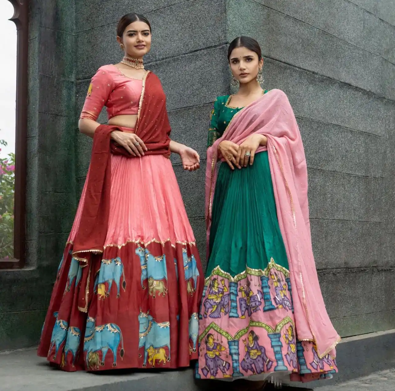 PC 418 Green Color Pure Chinon Kalamkari Printed Lehenga Choli Casual, Party Wear, Events, Festivals Wear Etc. Expected Delivery 4-6 Working Days @2129/- | Lehenga, Bollywood Lehenga, Creative Lehenga, Designer Lehenga, Embroidered Lehenga, Party Wear Lehenga