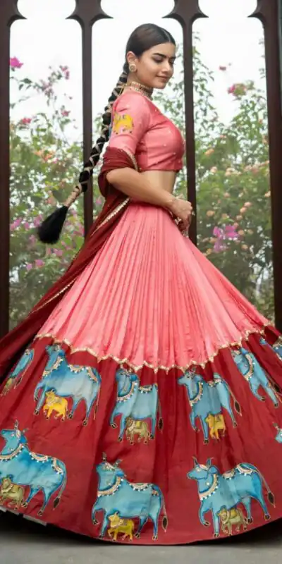 PC 418 Pink Color Pure Chinon Kalamkari Printed Lehenga Choli Casual, Party Wear, Events, Festivals Wear Etc. Expected Delivery 4-6 Working Days @2129/- | Lehenga, Bollywood Lehenga, Creative Lehenga, Designer Lehenga, Embroidered Lehenga, Party Wear Lehenga