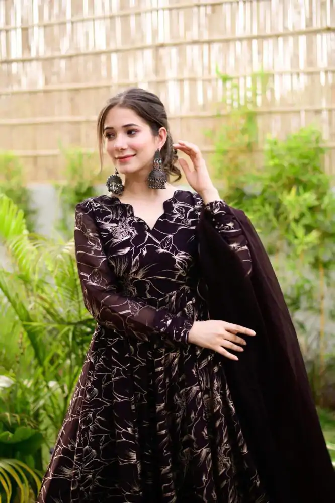 RTC 5529 Coffee Color Georgette Digital Printed Salwar Suit Wedding, Party, Festive, Events Etc. Expected Delivery 4-6 Working Days @1499/- | Jump Suits, Salwar suit, Designer Suits, Casual Suits, Creative suits, Palazzo Suits, Party Wear Suits, Patiala Suits, Straight Suits