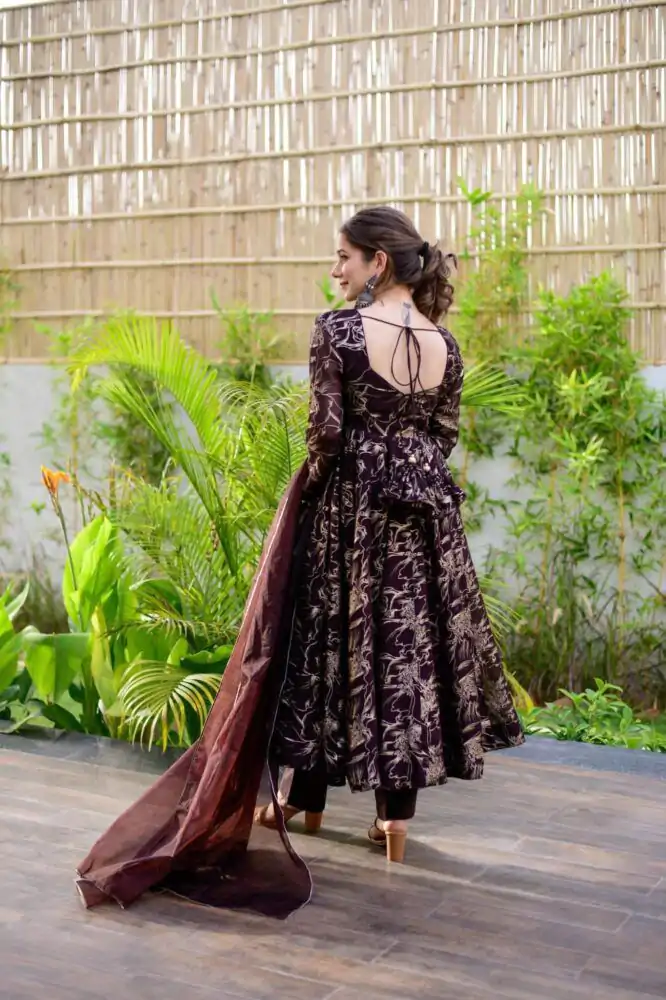 RTC 5529 Coffee Color Georgette Digital Printed Salwar Suit Wedding, Party, Festive, Events Etc. Expected Delivery 4-6 Working Days @1499/- | Jump Suits, Salwar suit, Designer Suits, Casual Suits, Creative suits, Palazzo Suits, Party Wear Suits, Patiala Suits, Straight Suits