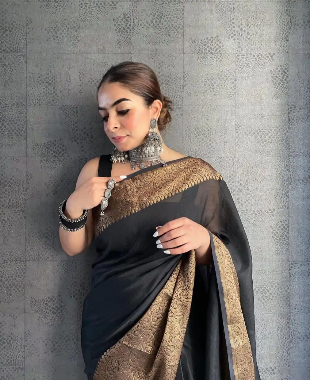 KP 3042 Black Color Soft Lichi Silk Jacquard On All Over Saree Casual, Party Wear, Wedding, Events Etc. Expected Delivery 4-6 Working Days @1349/- | Sarees, Bollywood Sarees, Creative Sarees, Designer Sarees, Embroidered Sarees, Ethnic Saree, Modern Digital sarees, Party Wear Sarees