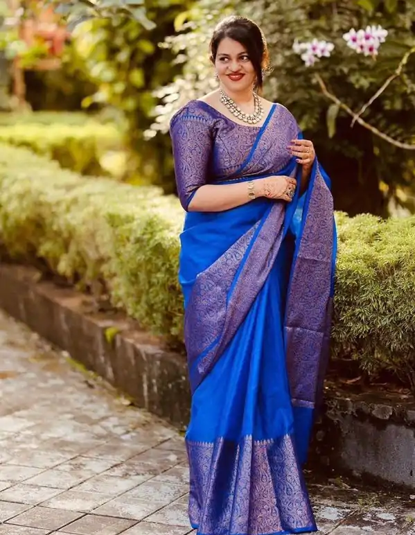 KP 3042 Royal Blue Color Soft Lichi Silk Jacquard On All Over Saree Casual, Party Wear, Wedding, Events Etc. Expected Delivery 4-6 Working Days @1349/- | Sarees, Bollywood Sarees, Creative Sarees, Designer Sarees, Embroidered Sarees, Ethnic Saree, Modern Digital sarees, Party Wear Sarees