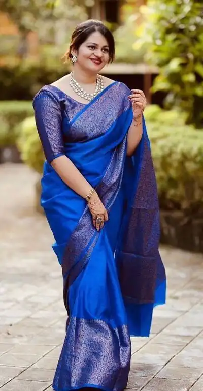 KP 3042 Royal Blue Color Soft Lichi Silk Jacquard On All Over Saree Casual, Party Wear, Wedding, Events Etc. Expected Delivery 4-6 Working Days @1349/- | Sarees, Bollywood Sarees, Creative Sarees, Designer Sarees, Embroidered Sarees, Ethnic Saree, Modern Digital sarees, Party Wear Sarees