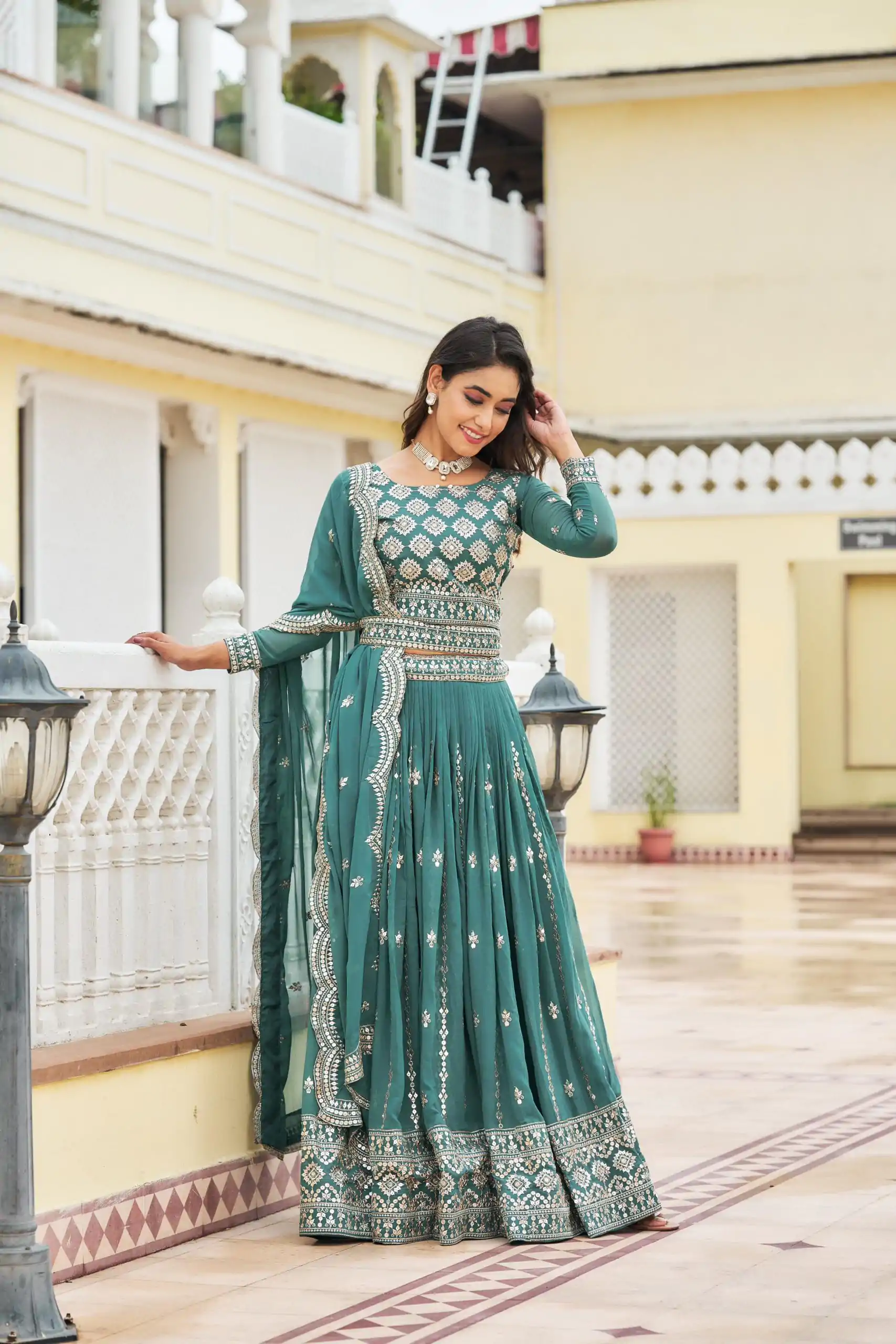 Ram 026 Blue Color Georgette Sequence Work Lehenga Choli Casual, Wedding, Festive, Events Expected Delivery 4-6 Working Days @3049/- | Lehenga, Bollywood Lehenga, Creative Lehenga, Designer Lehenga, Embroidered Lehenga, Party Wear Lehenga