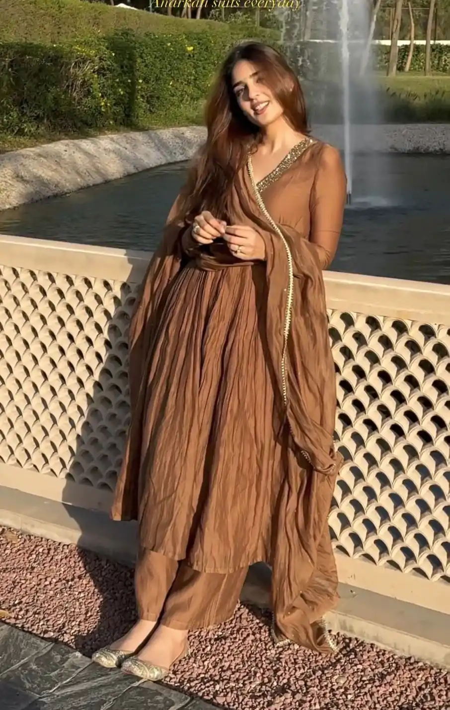 AD 152 Brown  Color Pure Chinon Silk Embroidery Sharara Suit Fancy Full Sleeve Wedding, Party, Festive, Events Etc. Expected Delivery  4-6 Working Days @1799/ | Jump Suits, Salwar suit, Designer Suits, Casual Suits, Creative suits, Palazzo Suits, Party Wear Suits, Patiala Suits, Straight Suits