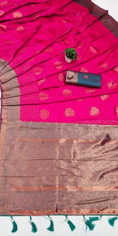 MB™️3281 Pink Color Soft Silk Copper Zari Design Saree Casual, Wedding, Party, Festival, Events, Expected Delivery 4-6 Working Days @2049/- | Sarees, Bollywood Sarees, Creative Sarees, Designer Sarees, Embroidered Sarees, Ethnic Saree, Modern Digital sarees, Party Wear Sarees