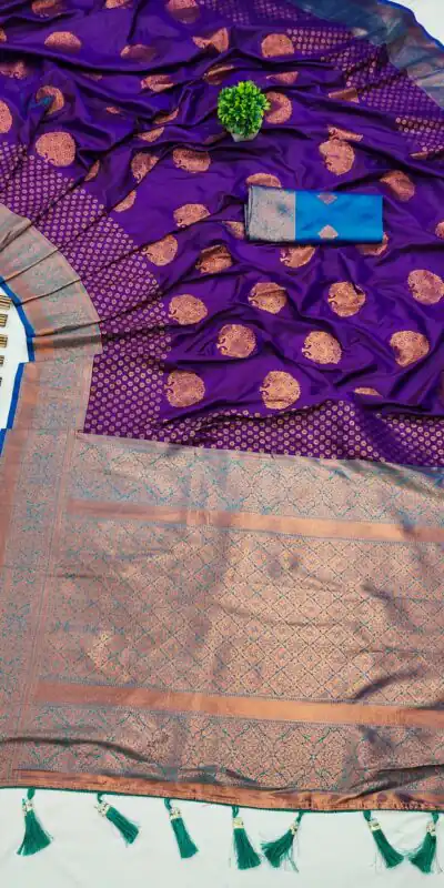 MB™️3281 Purple Color Soft Silk Copper Zari Design Saree Casual, Wedding, Party, Festival, Events, Expected Delivery 4-6 Working Days @2049/- | Sarees, Bollywood Sarees, Creative Sarees, Designer Sarees, Embroidered Sarees, Ethnic Saree, Modern Digital sarees, Party Wear Sarees