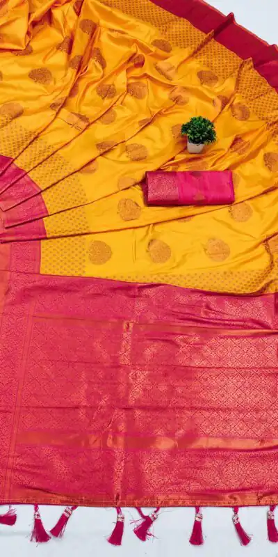 MB™️3281 Yellow Color Soft Silk Copper Zari Design Saree Casual, Wedding, Party, Festival, Events, Expected Delivery 4-6 Working Days @2049/- | Sarees, Bollywood Sarees, Creative Sarees, Designer Sarees, Embroidered Sarees, Ethnic Saree, Modern Digital sarees, Party Wear Sarees