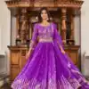 Ram 027 Violet Color Georgette Multi Sequence Work Lehenga Choli Casual, Wedding, Festive, Events Expected Delivery 4-6 Working Days @3049/- | Lehenga, Bollywood Lehenga, Creative Lehenga, Designer Lehenga, Embroidered Lehenga, Party Wear Lehenga