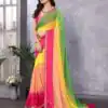Jr Pop Multi  : Faux Peding Georgette Party, Wedding, Festive, Events Etc. 4-6 Working Days @1549/- Only | Sarees, Bollywood Sarees, Creative Sarees, Designer Sarees, Embroidered Sarees, Ethnic Saree, Modern Digital sarees, Party Wear Sarees