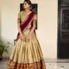 LNB 2050 Chiku Color Graceful Cotton Silk Weaving Paithani Concept Lehenga Choli Wedding, Festive, Events Expected Delivery 4-6 Working Days@2049/- Only | Lehenga, Bollywood Lehenga, Creative Lehenga, Designer Lehenga, Embroidered Lehenga, Party Wear Lehenga