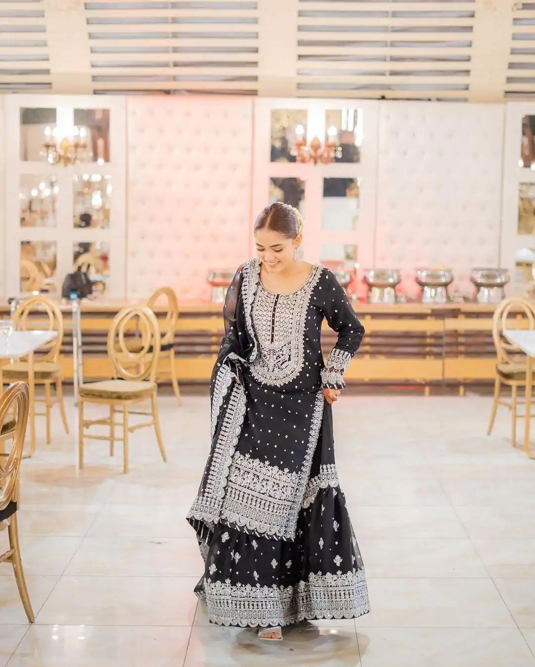 RTC 5766 Black Color Georgette Thread With Sequence Lehenga Choli Wedding, Party, Festive, Events Etc.   Expected Delivery 4-6 Working Days @2999/- | Lehenga, Bollywood Lehenga, Creative Lehenga, Designer Lehenga, Embroidered Lehenga, Party Wear Lehenga