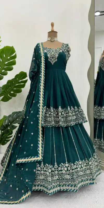 RTC 5766 Blue Color Georgette Thread With Sequence Lehenga Choli Wedding, Party, Festive, Events Etc.   Expected Delivery 4-6 Working Days @2999/- | Lehenga, Bollywood Lehenga, Creative Lehenga, Designer Lehenga, Embroidered Lehenga, Party Wear Lehenga