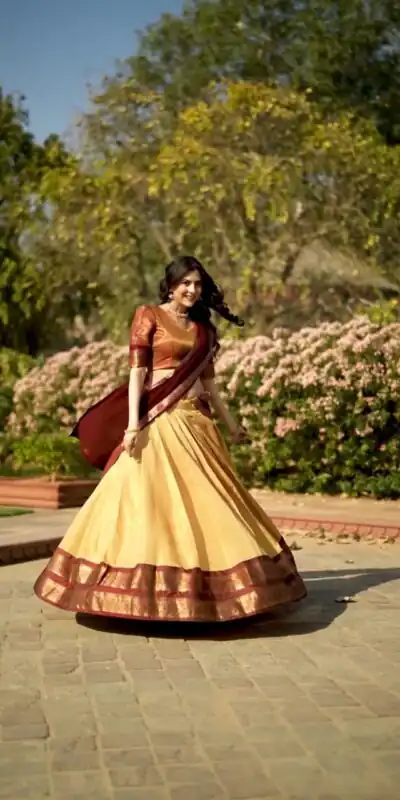 LNB 2001 Cream Color Peaceful Kanchipuram Zari Weaving Lehenga Choli Wedding, Festive, Events Expected Delivery 4-6 Working Days@2199/- Only | Lehenga, Bollywood Lehenga, Creative Lehenga, Designer Lehenga, Embroidered Lehenga, Party Wear Lehenga