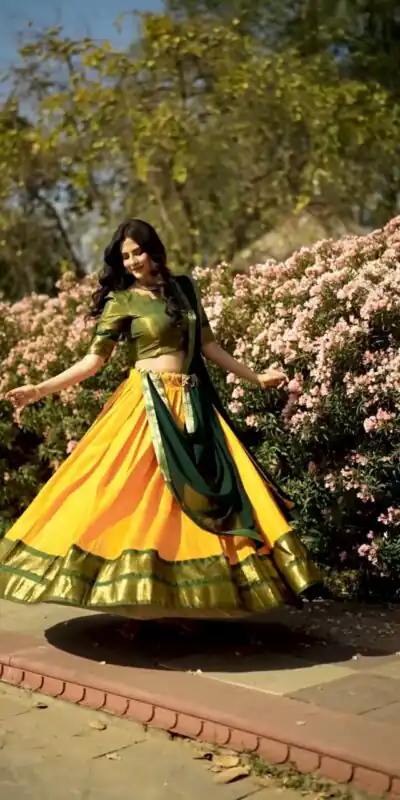 LNB 2001 Mustard Color Peaceful Kanchipuram Zari Weaving Lehenga Choli Wedding, Festive, Events Expected Delivery 4-6 Working Days@2199/- Only | Lehenga, Bollywood Lehenga, Creative Lehenga, Designer Lehenga, Embroidered Lehenga, Party Wear Lehenga