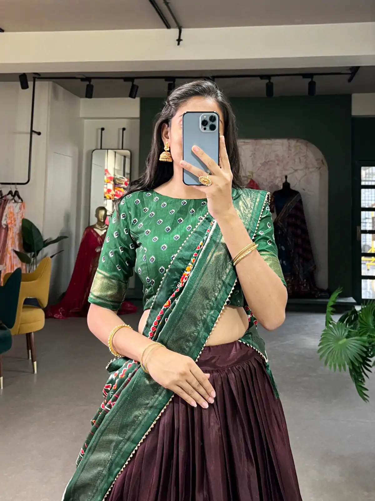 LNB 1623 Brown Color Fabulous Dola Silk Patola Print And Foil Work Lehenga Choli Wedding, Festive, Events Expected Delivery 4-6 Working Days@2199/- Only | Lehenga, Bollywood Lehenga, Creative Lehenga, Designer Lehenga, Embroidered Lehenga, Party Wear Lehenga