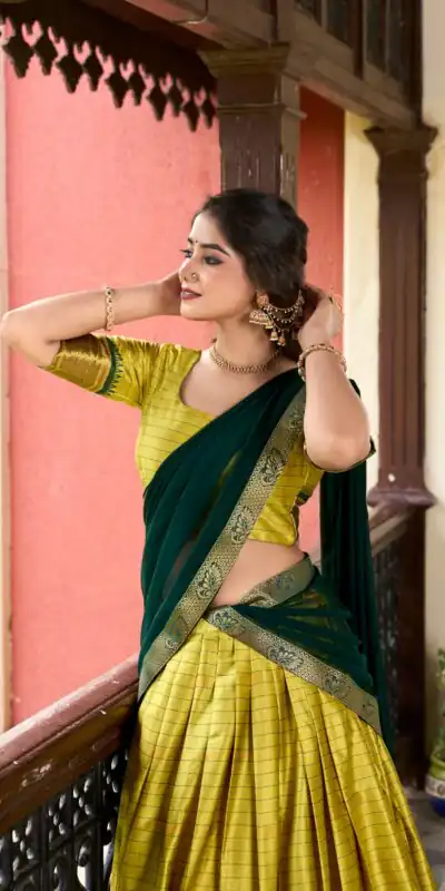 LNB 2050 Parrot Green Color Graceful Cotton Silk Weaving Paithani Concept Lehenga Choli Wedding, Festive, Events Expected Delivery 4-6 Working Days@2049/- | Lehenga, Bollywood Lehenga, Creative Lehenga, Designer Lehenga, Embroidered Lehenga, Party Wear Lehenga