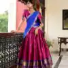 Pink Cotton Silk Weaving Paithani Concept Lehenga Choli