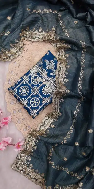 SSS 403 Blue Color Georgette Work Embroidery Work Saree Casual, Party Wear, Wedding, Events Etc.4-6 Working Days@ 2499/- only | Sarees, Bollywood Sarees, Creative Sarees, Designer Sarees, Embroidered Sarees, Ethnic Saree, Modern Digital sarees, Party Wear Sarees