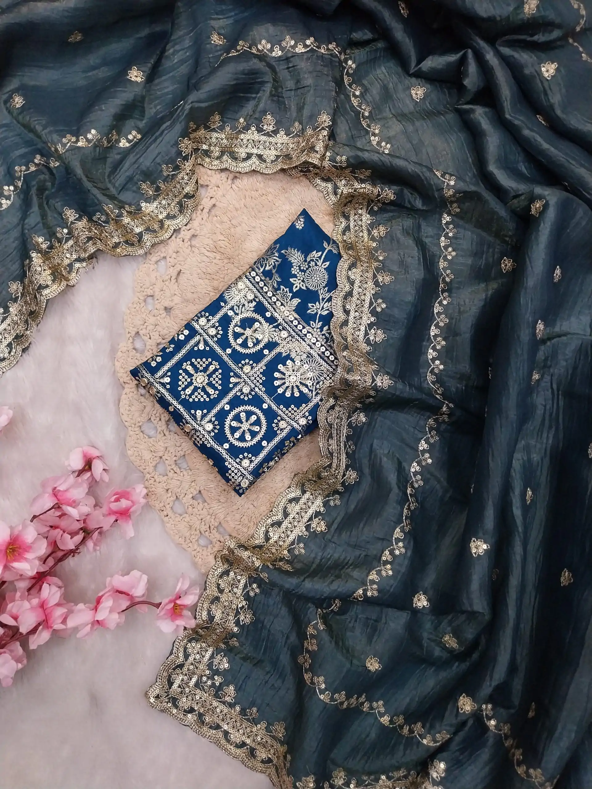 SSS 403 Blue Color Georgette Work Embroidery Work Saree Casual, Party Wear, Wedding, Events Etc.4-6 Working Days@ 2499/- only | Sarees, Bollywood Sarees, Creative Sarees, Designer Sarees, Embroidered Sarees, Ethnic Saree, Modern Digital sarees, Party Wear Sarees