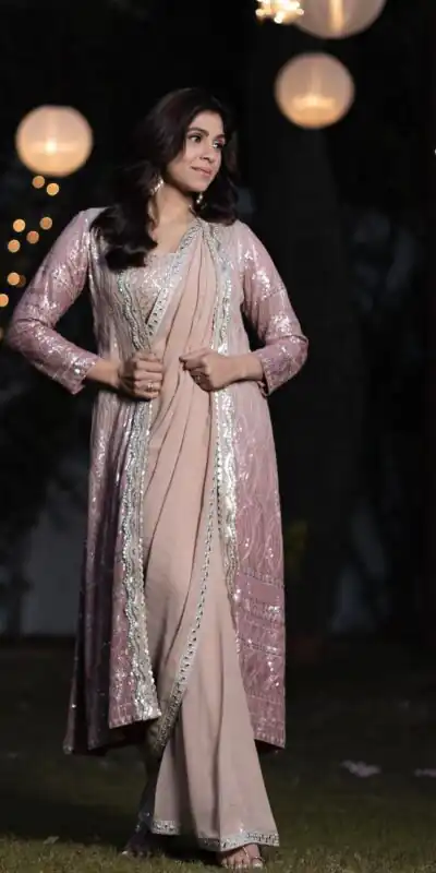 LG 1644 Peach or Lite Pink color Embroidery Work Saree With Koti Casual, Party Wear, Wedding, Events Etc.4-6 Working Days@ 1999/- only  | Sarees, Bollywood Sarees, Creative Sarees, Designer Sarees, Embroidered Sarees, Ethnic Saree, Modern Digital sarees, Party Wear Sarees