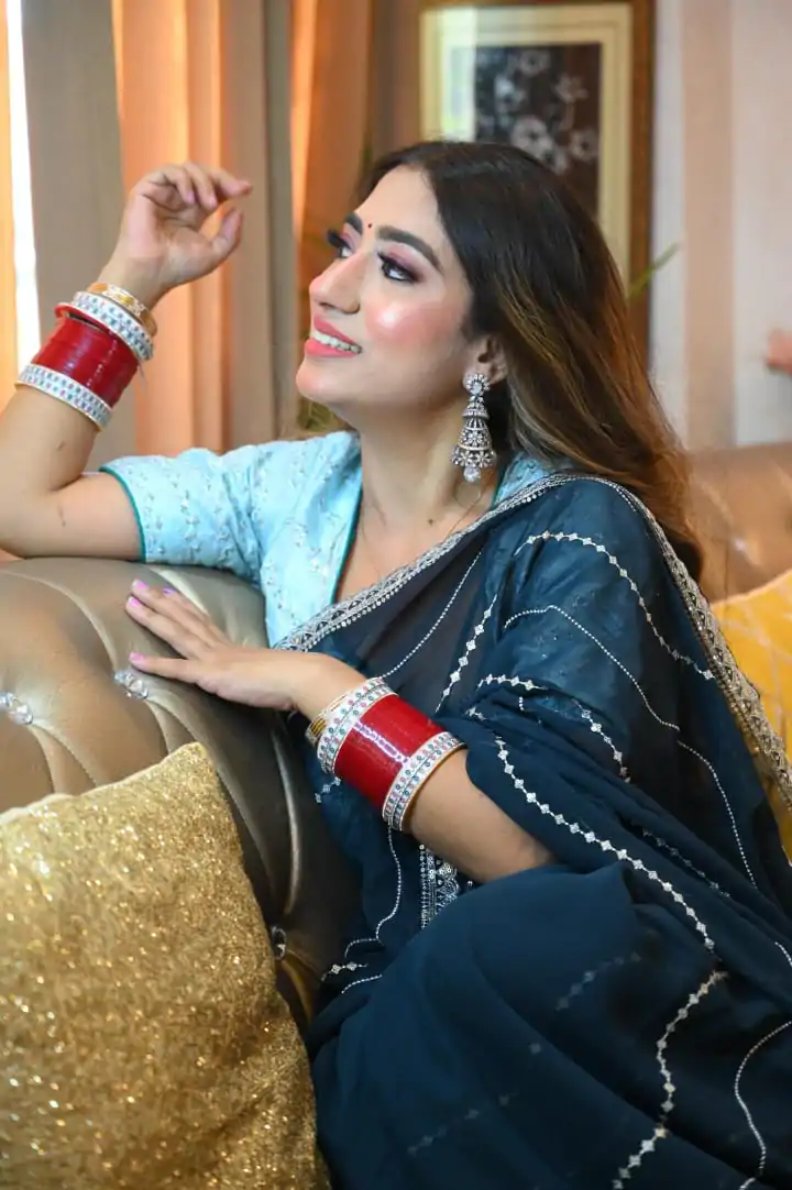 SSS Navy Blue Georgette Work Georgette With Embroidery Work Saree Casual, Party Wear, Wedding, Events Etc.4-6 Working Days@ 2199/- only | Sarees, Bollywood Sarees, Creative Sarees, Designer Sarees, Embroidered Sarees, Ethnic Saree, Modern Digital sarees, Party Wear Sarees