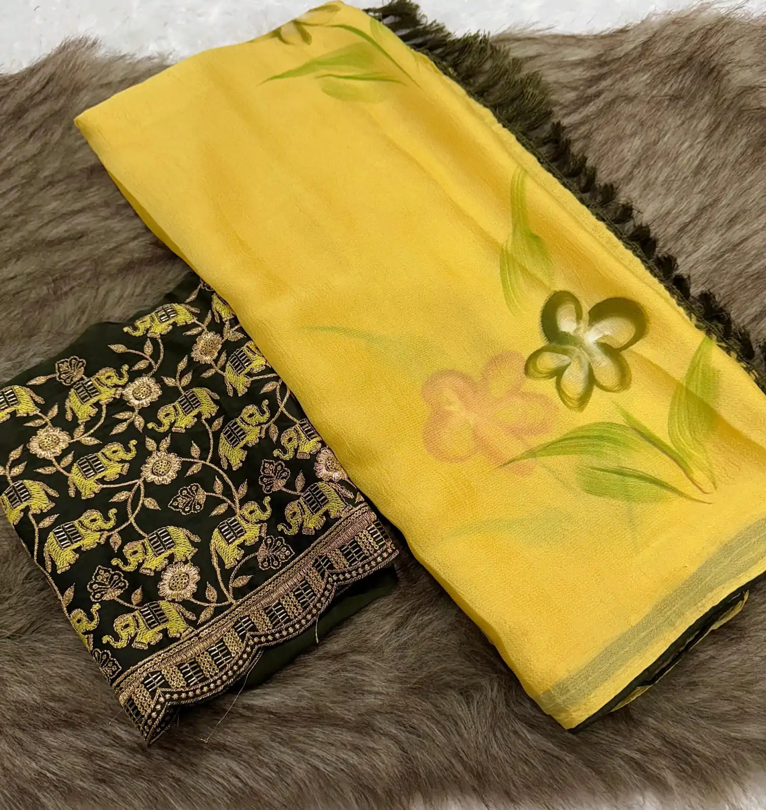 SSS 590 Yellow Color Georgette Embroidery Sequence work Sequence lace Casual, Wedding, Festive, Events . Expected Delivery  4-6 Working Days @1699/- only | Sarees, Bollywood Sarees, Creative Sarees, Designer Sarees, Embroidered Sarees, Ethnic Saree, Modern Digital sarees, Party Wear Sarees