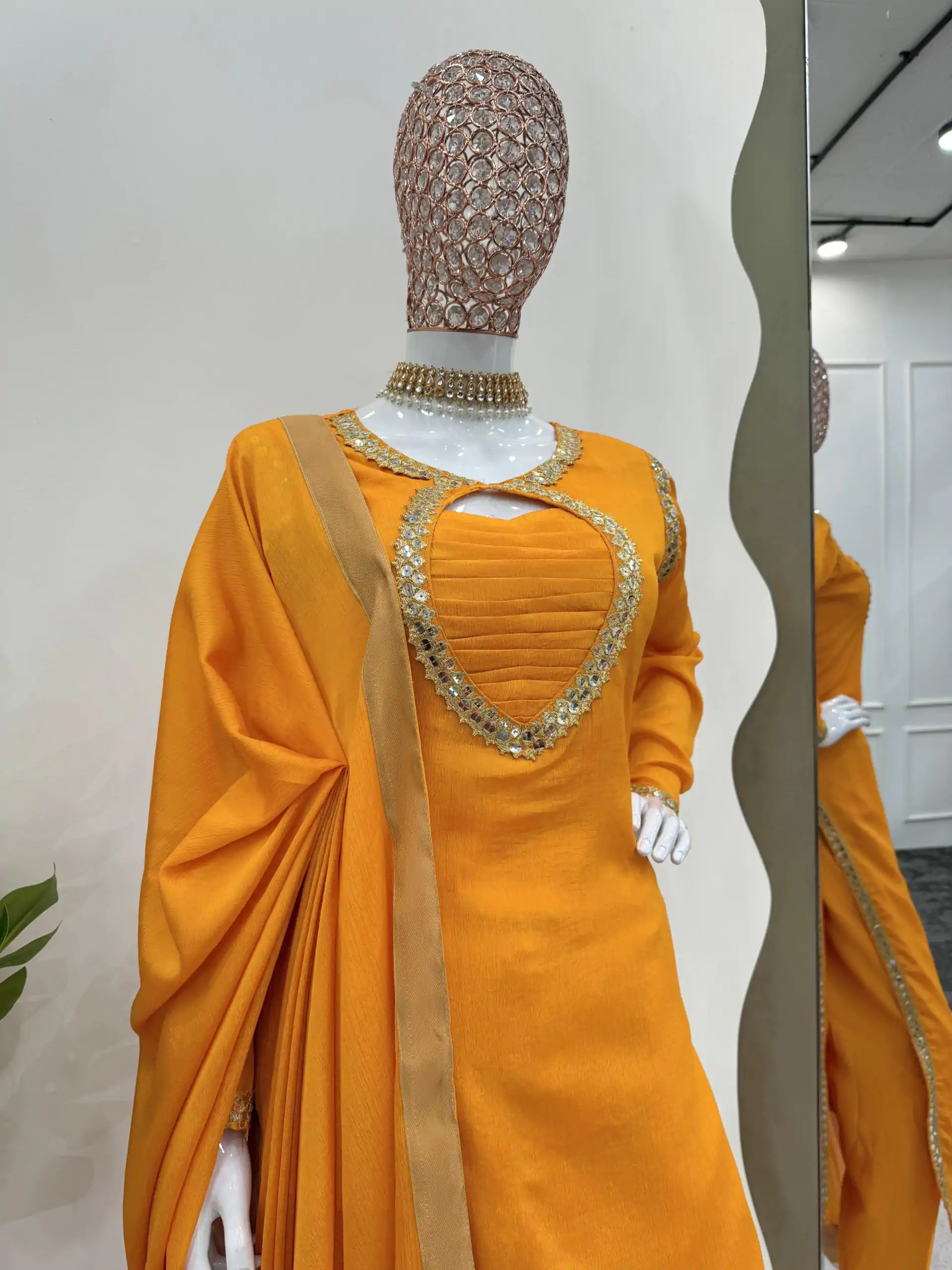 RTC 5774 Yellow Mellow Yellow Color Chinon silk Party Wear Sequnce Sharara Suit Wedding, Party, Festive, Events Etc.4-6 Working Days@2149/- only | Jump Suits, Salwar suit, Designer Suits, Casual Suits, Creative suits, Palazzo Suits, Party Wear Suits, Patiala Suits, Straight Suits