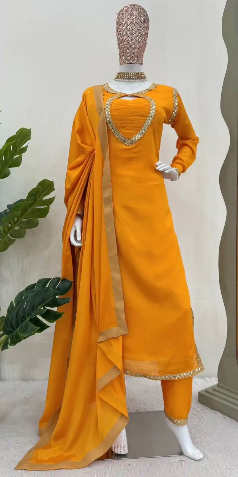 RTC 5774 Yellow Mellow Yellow Color Chinon silk Party Wear Sequnce Sharara Suit Wedding, Party, Festive, Events Etc.4-6 Working Days@2149/- only | Jump Suits, Salwar suit, Designer Suits, Casual Suits, Creative suits, Palazzo Suits, Party Wear Suits, Patiala Suits, Straight Suits
